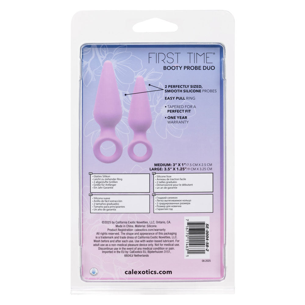 CalExotics First Time Booty Probe Duo - Beginner-Friendly Anal Probes - Pink