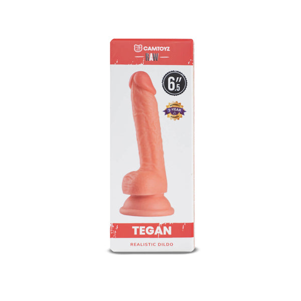 Camtoyz Raw Dildo Realistic Tegan - Light Beige - Realistic with Suction Cup