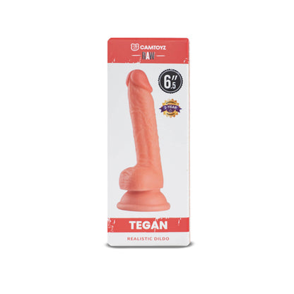 Camtoyz Raw Dildo Realistic Tegan - Light Beige - Realistic with Suction Cup