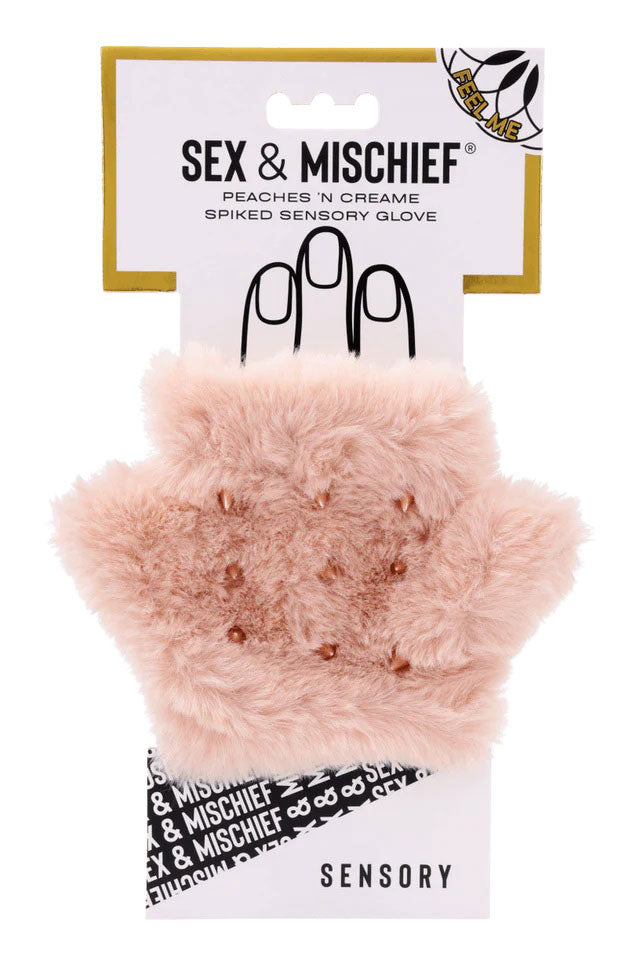 Sportsheets Peaches 'N CreaMe Spiked Sensory Glove – Peach