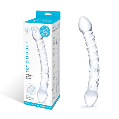 Electric Novelties Double Trouble Glass Dildo – Clear – Dual-Ended for G-spot and P-spot Stimulation
