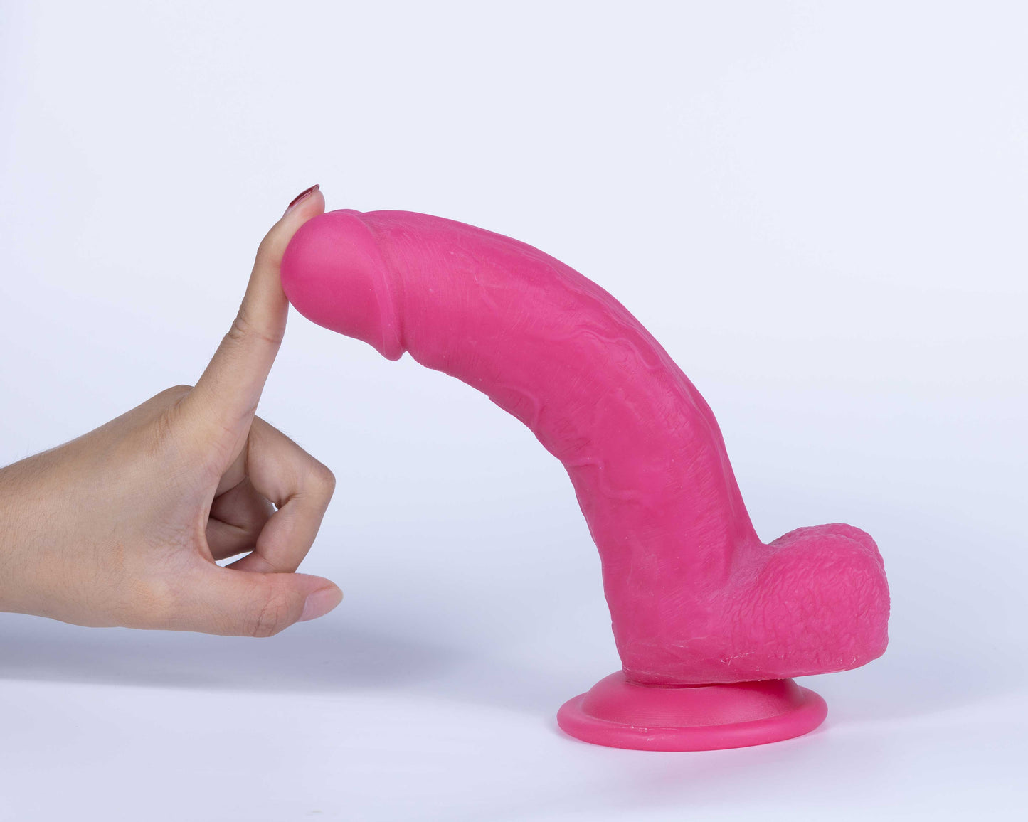 Real Skin Mr. Pink 7.5" Dual Layer Dildo - Waterproof, Suction Cup, Pink