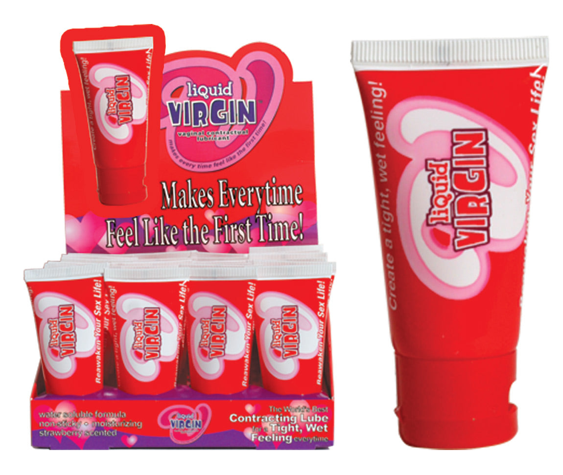 Hott Products Liquid Virgin Contracting Lubricant – Strawberry – 24 Pack
