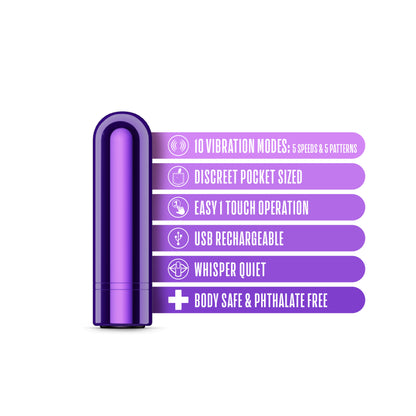 Kool Vibes Rechargeable Mini Bullet Vibrator - Grape