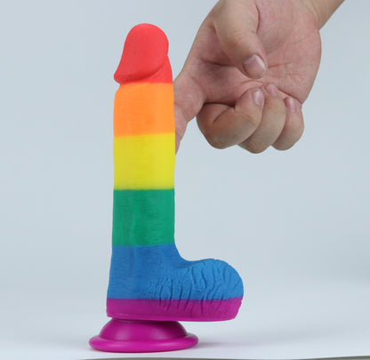 7.5" Pride Dildo - Rainbow