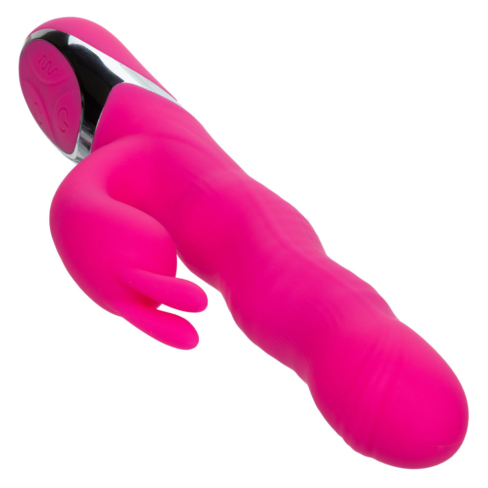 CalExotics Enchanted Wave Action Bunny - Pink - Dual Massager with Triple Motors