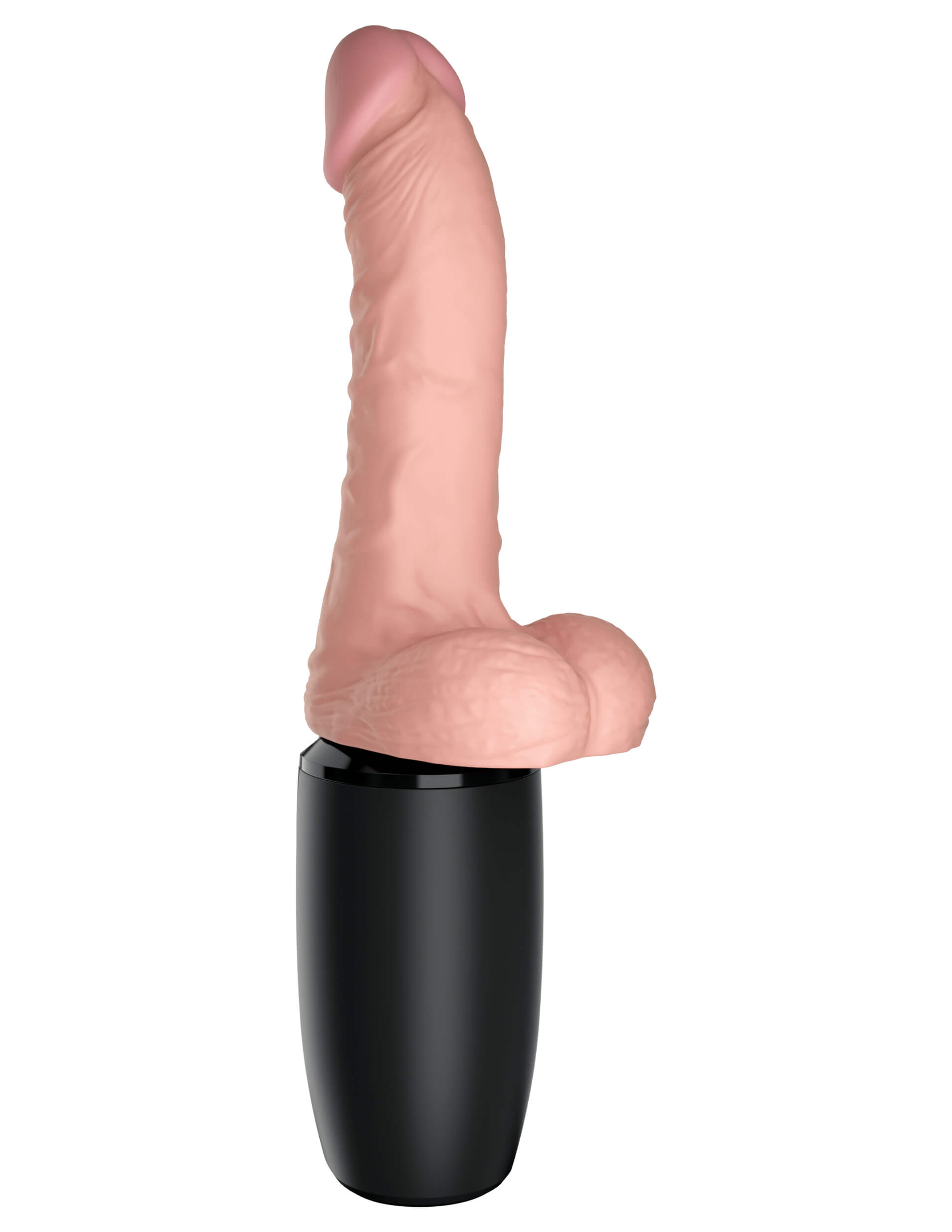 Pipedream King Cock Plus Thrusting Cock 6.5 Inch with Balls - Beige