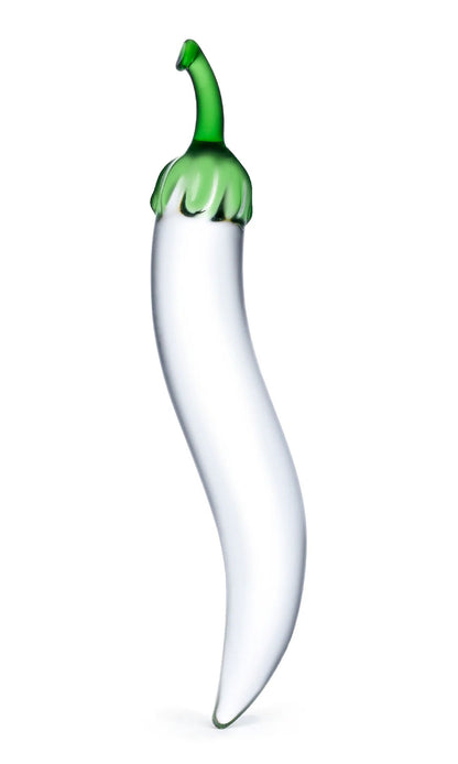Glas Naturals Chili Pepper Dildo – Handcrafted Borosilicate Glass, Clear