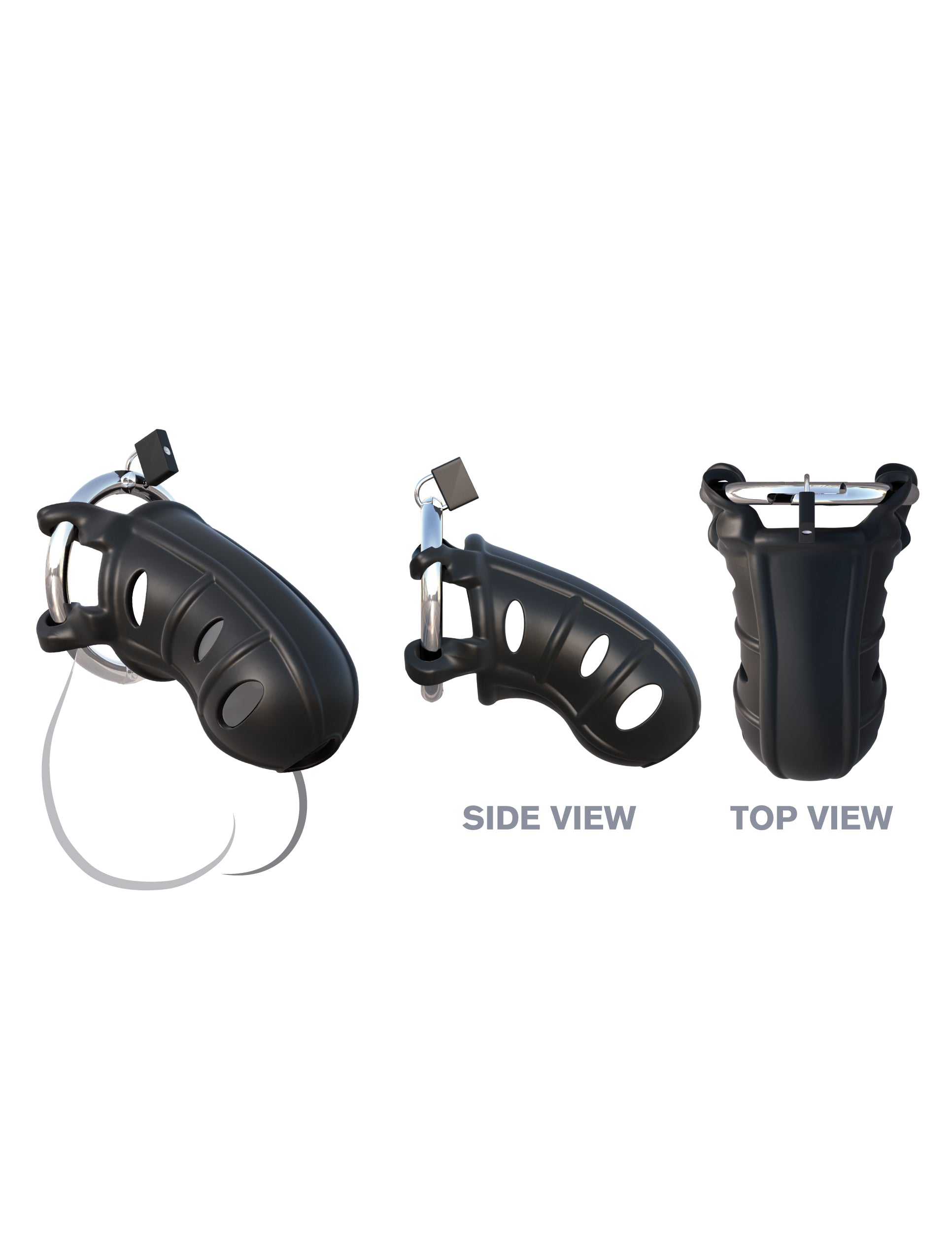 Pipedream Hardcore Silicone Cock Blocker Chastity Device – Black