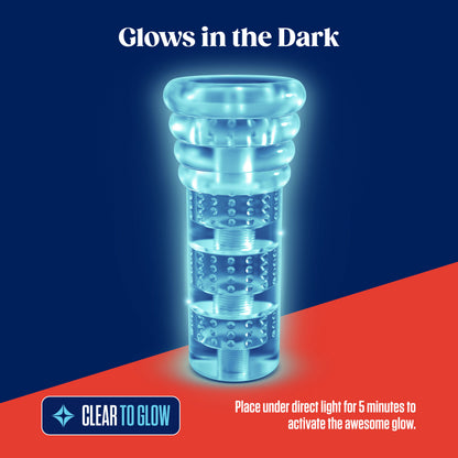 Rize Luz Glow in the Dark Self-Lubricating Stroker – Clear
