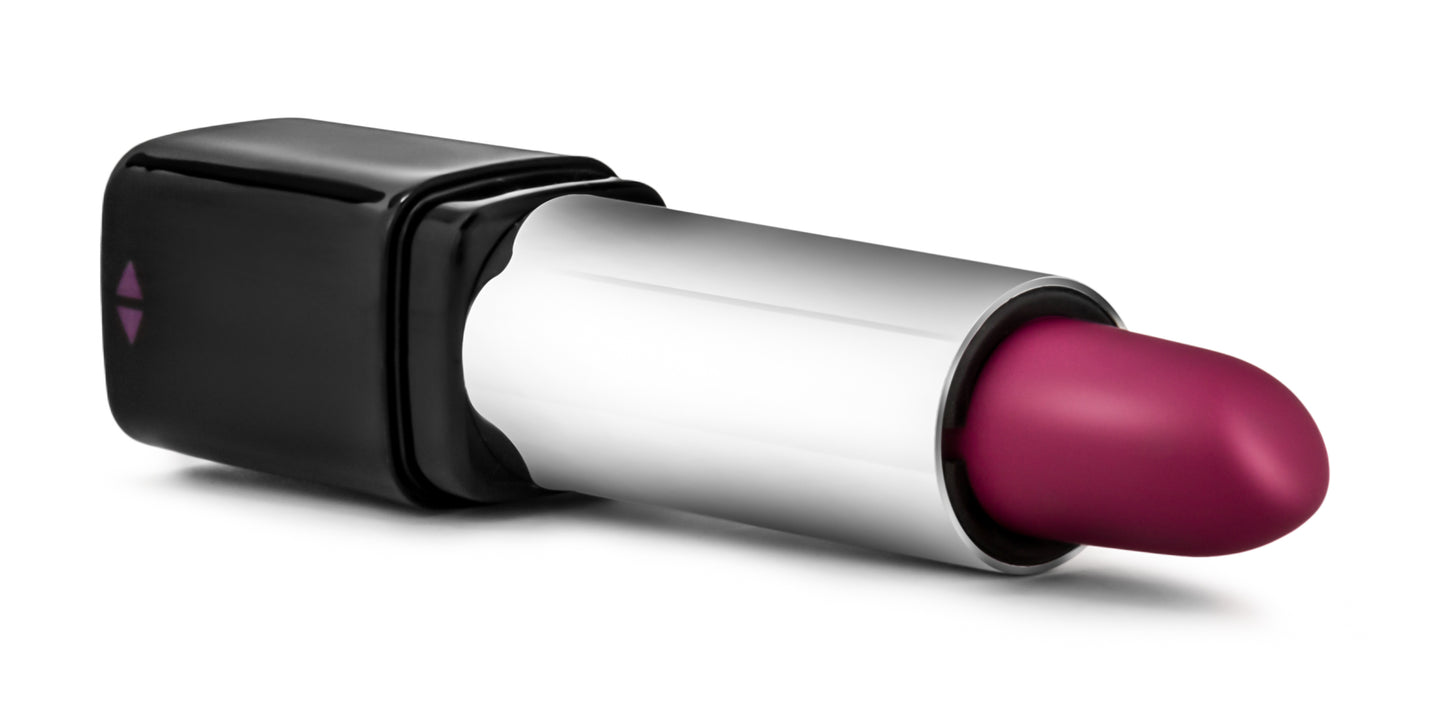 Blush Lipstick Vibe Portable Vibrating Massager - Black