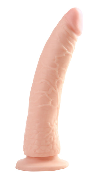 Basix Rubber Works Slim 7 Inch Dildo with Suction Cup – Flesh