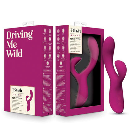 Blush Quinn Rabbit Vibrator with 10 Vibration Modes - Burgundy