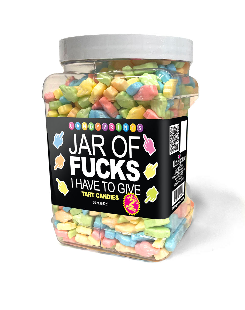 Little Genie Jar of Fucks I Have to Give – 2lb Tart Candy