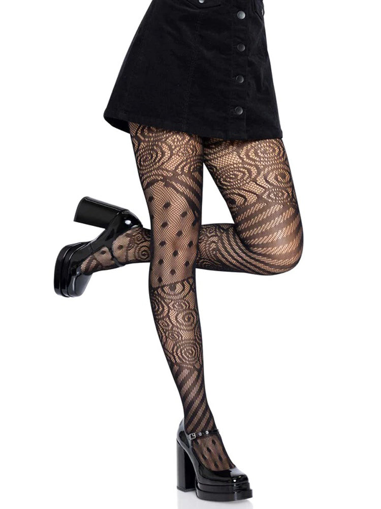 Leg Avenue Doll Net Tights – Classic Fishnet Design – Black