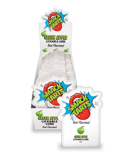 Little Genie SMACK Tarts Lube 3ML Pouch Display - Sour Apple Flavor