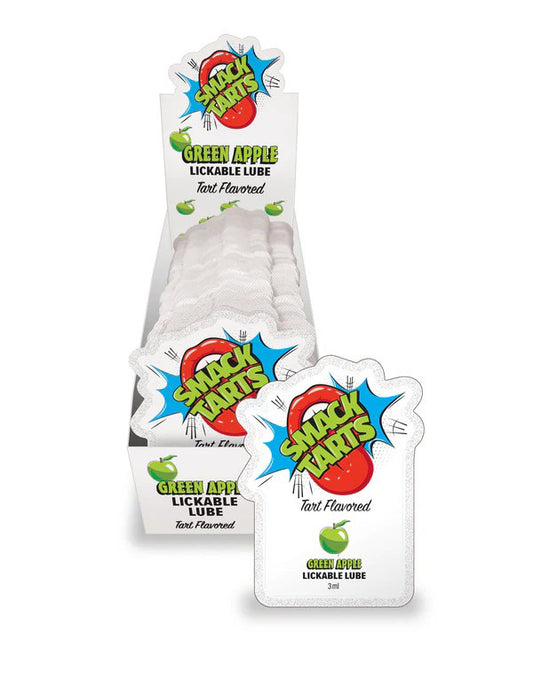 Little Genie SMACK Tarts Lube 3ML Pouch Display - Sour Apple Flavor