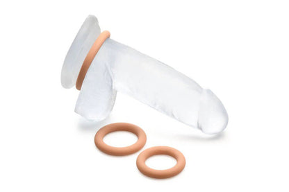 Curve Toys Jock Silicone Cock Ring Set – Medium – Beige