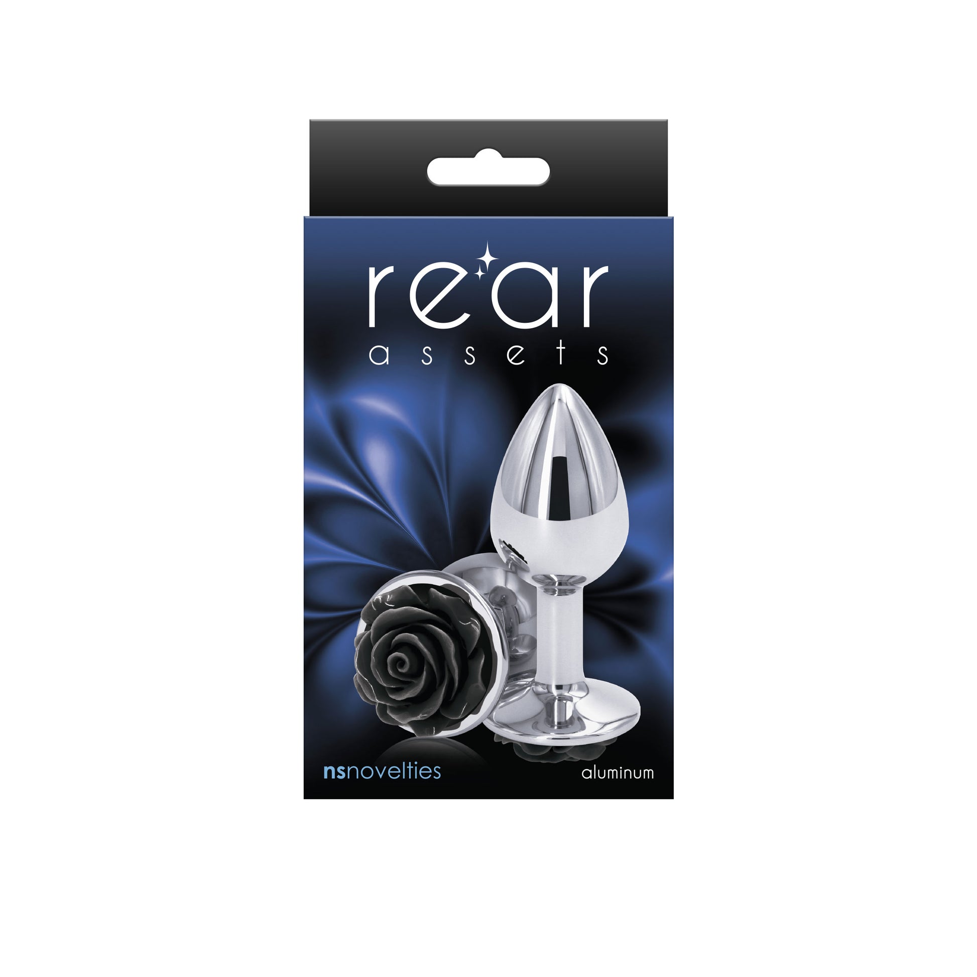 Rear Assets Rose Small Anal Toy - Black