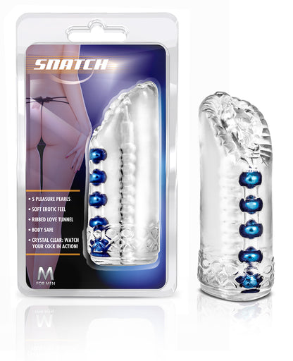 Blush Stay Hard Snatch Stroker with Ribbed Tunnel – Clear