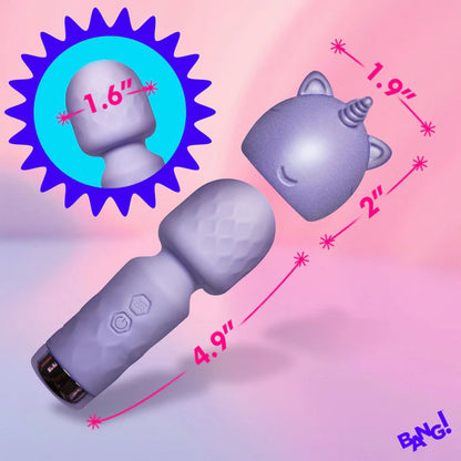 XR Brands Unicorn Silicone Wand - Lavender - Rechargeable with Multi-Speed and Vibration Patterns