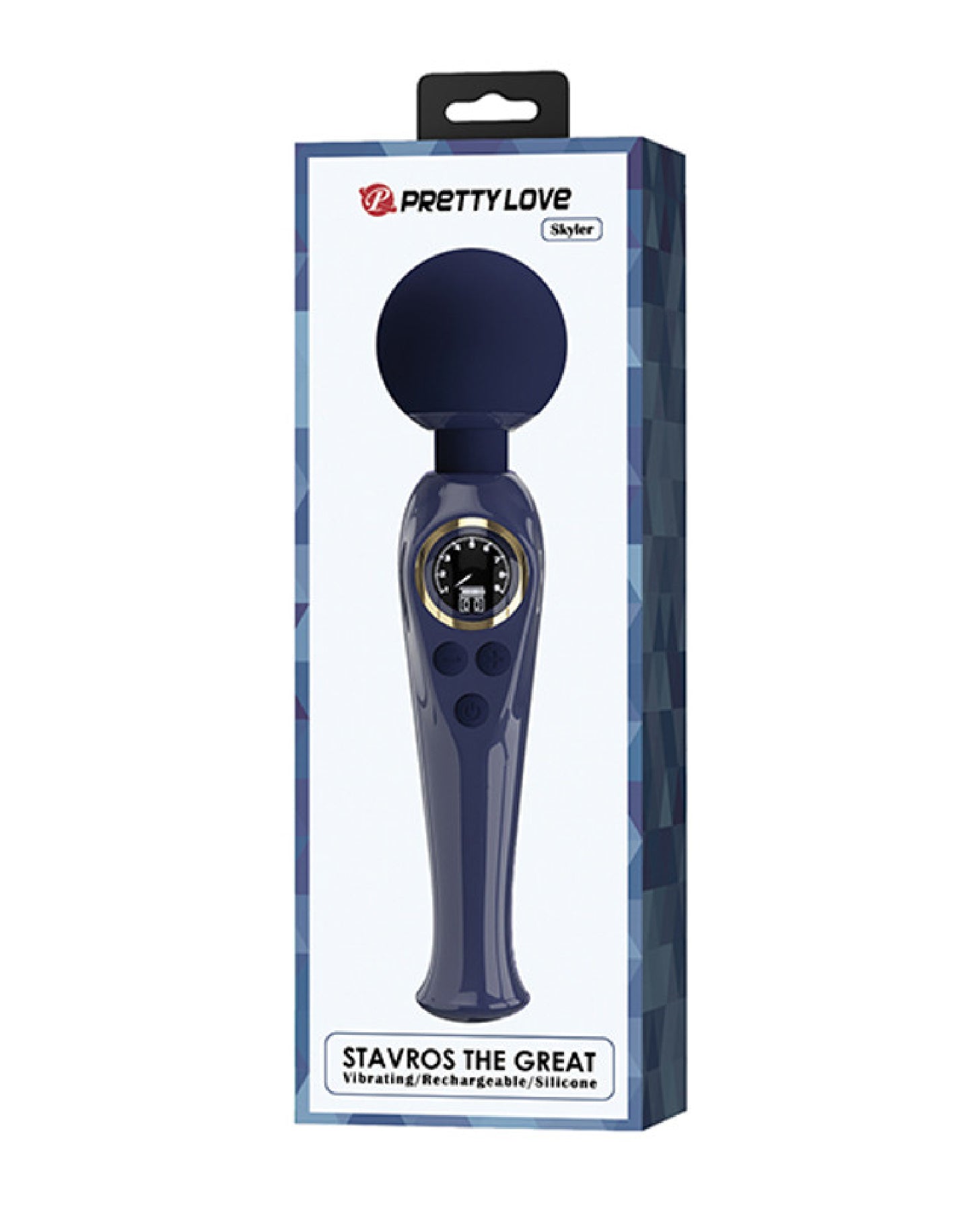 Skylar Led Digital Display Wand - Multi-Function Vibrating Wand - Blue