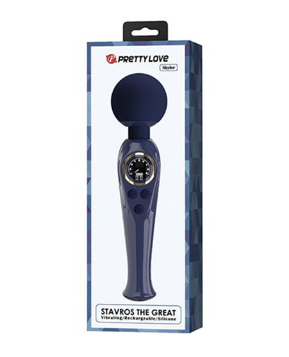 Skylar Led Digital Display Wand - Multi-Function Vibrating Wand - Blue
