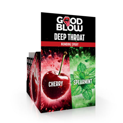 XR Brands Deep Throat Numbing Spray - Cherry/Spearmint - 24 Pcs