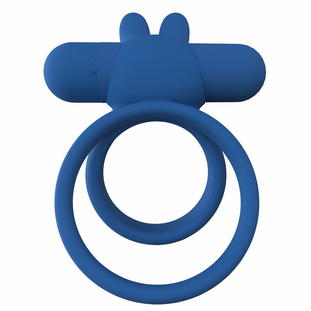 Screaming O Ohare XL Rechargeable Vibrating Ring with Rabbit Ears – Blue