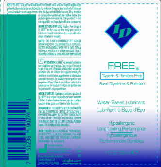 I.D. Lubricants ID Free Water-Based Lubricant – Clear – 1 Fl. Oz.