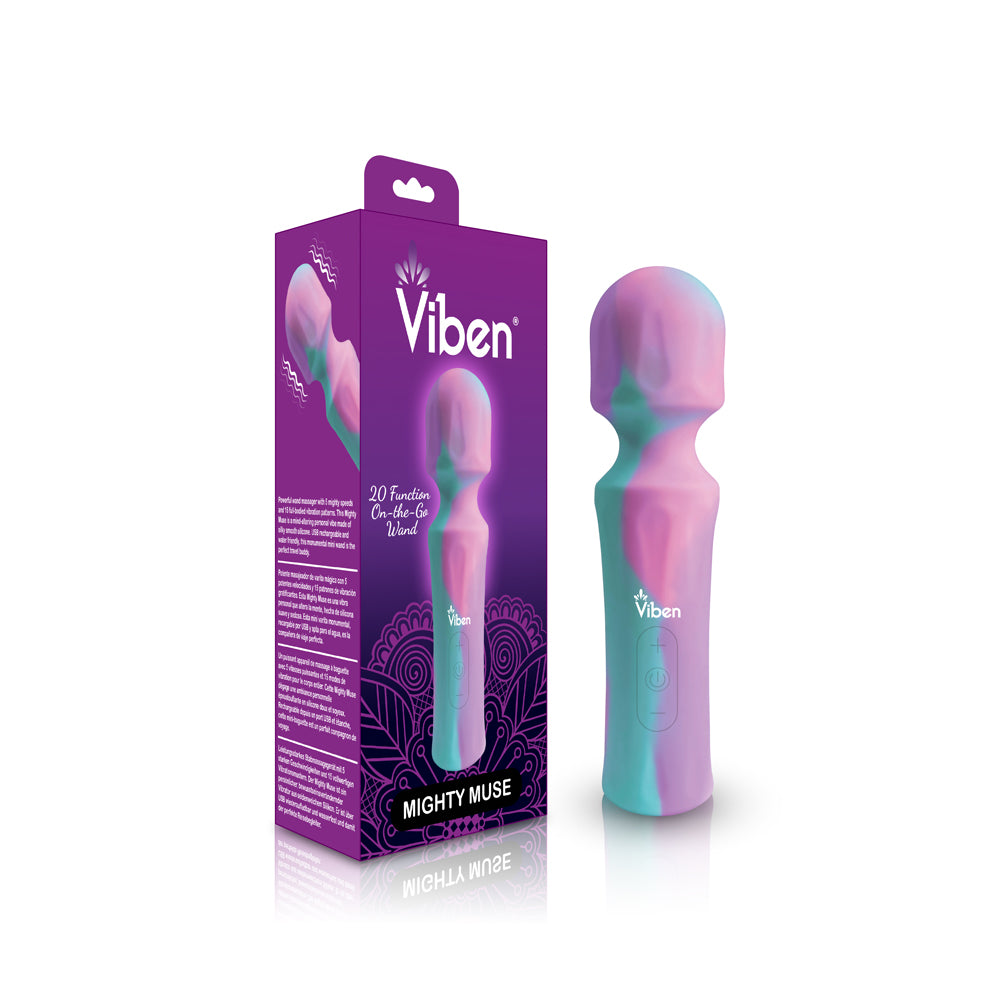 Mighty Muse Mini Massager - Unicorn - Powerful Wand with 5 Speeds and 15 Vibration Patterns