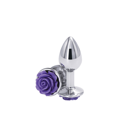 Rear Assets Rose Small Anal Toy – Purple