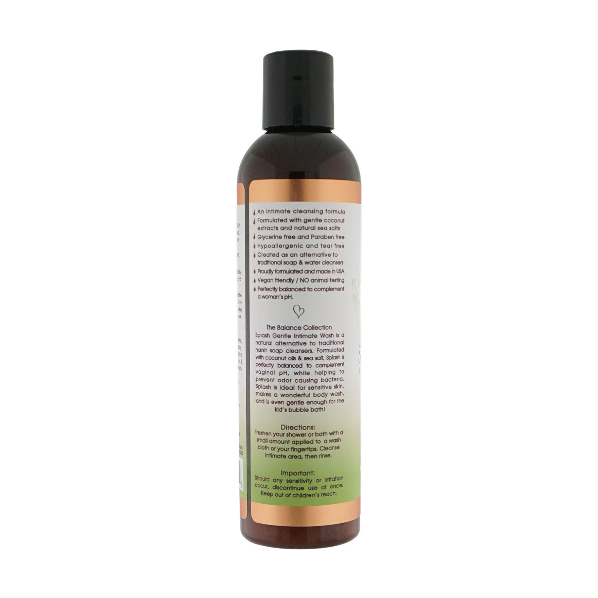 Balance Splash Honeydew Cucumber Intimate Cleansing Formula - 8.5 Fl. Oz.