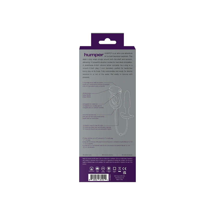VeDO Humper Rechargeable Dual C-Ring with Anal Plug - Purple