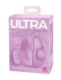 Icon Brands Ultra Panty Vibe Here Kitty Kitty Panty Vibrator, 10 Speeds, Liquid Silicone, Purple