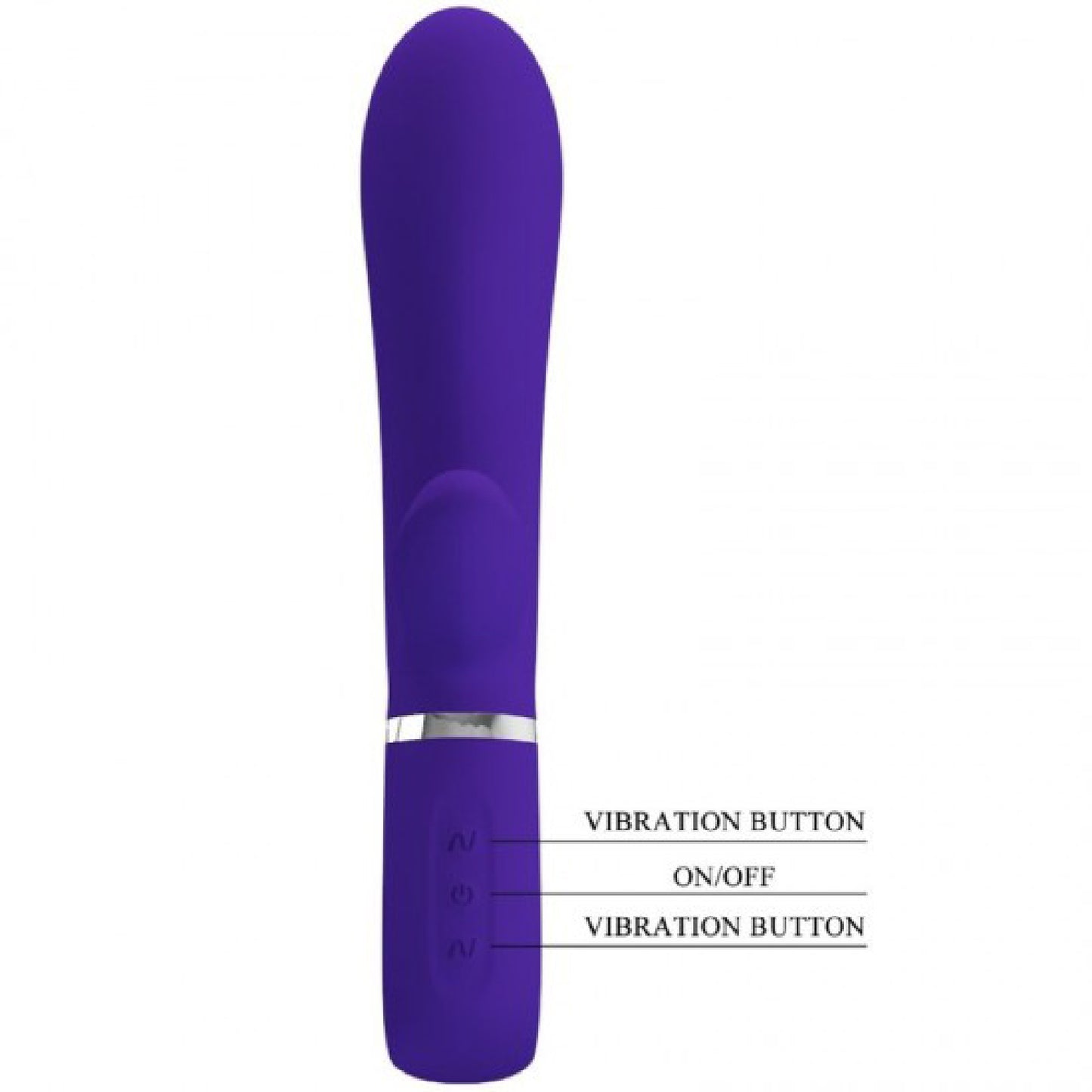 Thomas Super Soft Silicone Rabbit Vibrator – Purple – 7 Functions