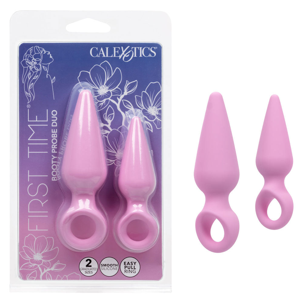 CalExotics First Time Booty Probe Duo - Beginner-Friendly Anal Probes - Pink