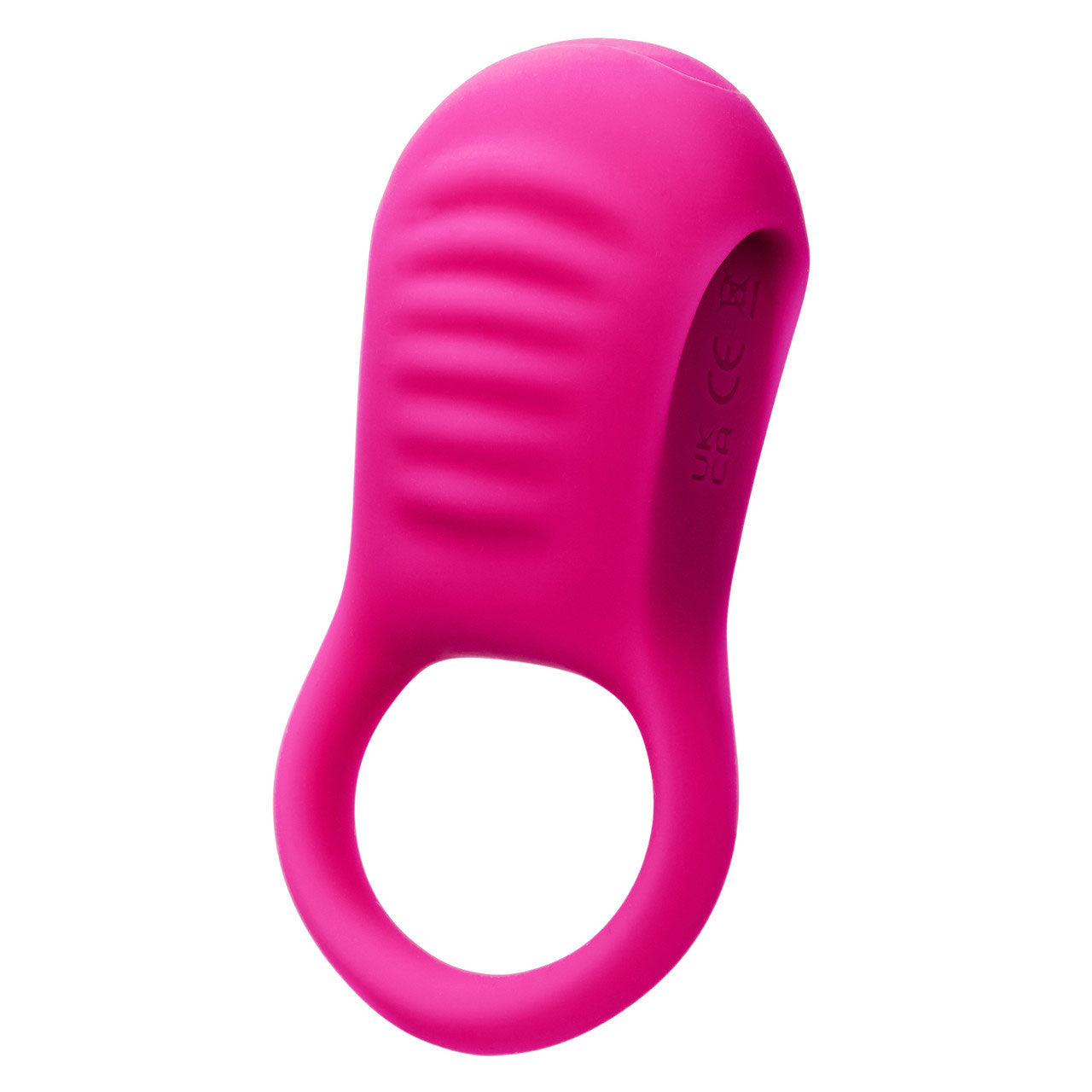 Basic Essentials Rechargeable Ridge Rider Ring - Pink - Couples Enhancer with 10 Vibration Speeds