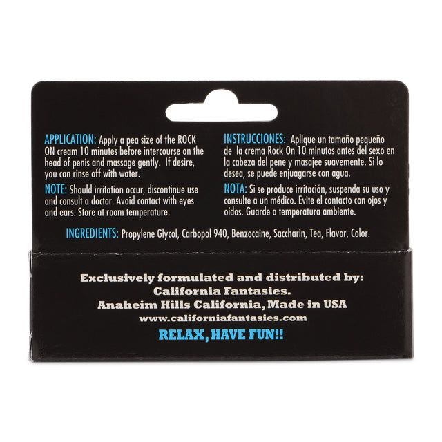 California Fantasies Rock On Ejaculation Control for Men - 0.5 Oz Tube