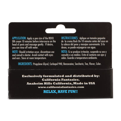 California Fantasies Rock On Ejaculation Control for Men - 0.5 Oz Tube