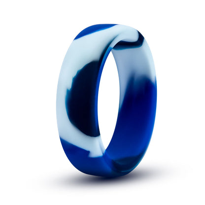 Blush Performance Silicone Camo Cock Ring – Blue Camouflage
