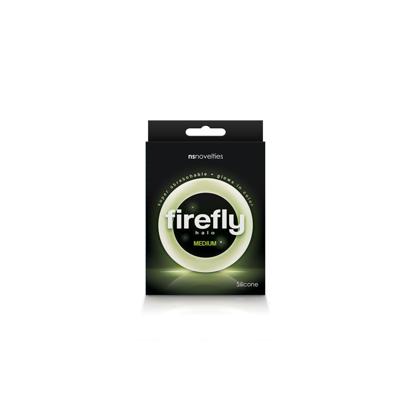 Firefly Halo Medium Glow-in-the-Dark Cock Ring – Clear