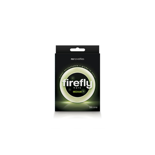 Firefly Halo Medium Glow-in-the-Dark Cock Ring – Clear