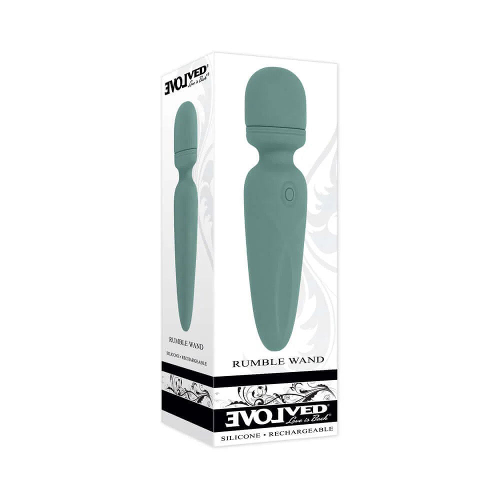Evolved Novelties Rumble Wand Vibrator – Green – Multi-Speed Waterproof