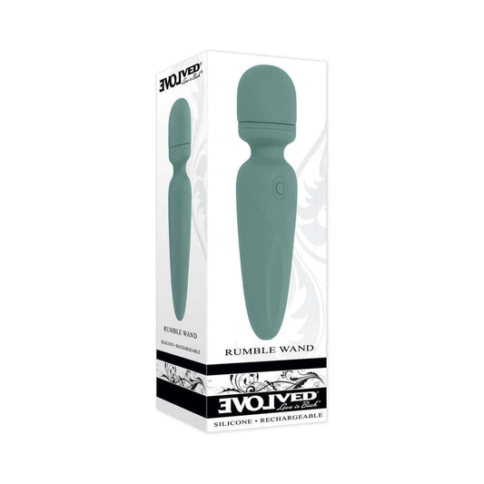 Evolved Novelties Rumble Wand Vibrator – Green – Multi-Speed Waterproof