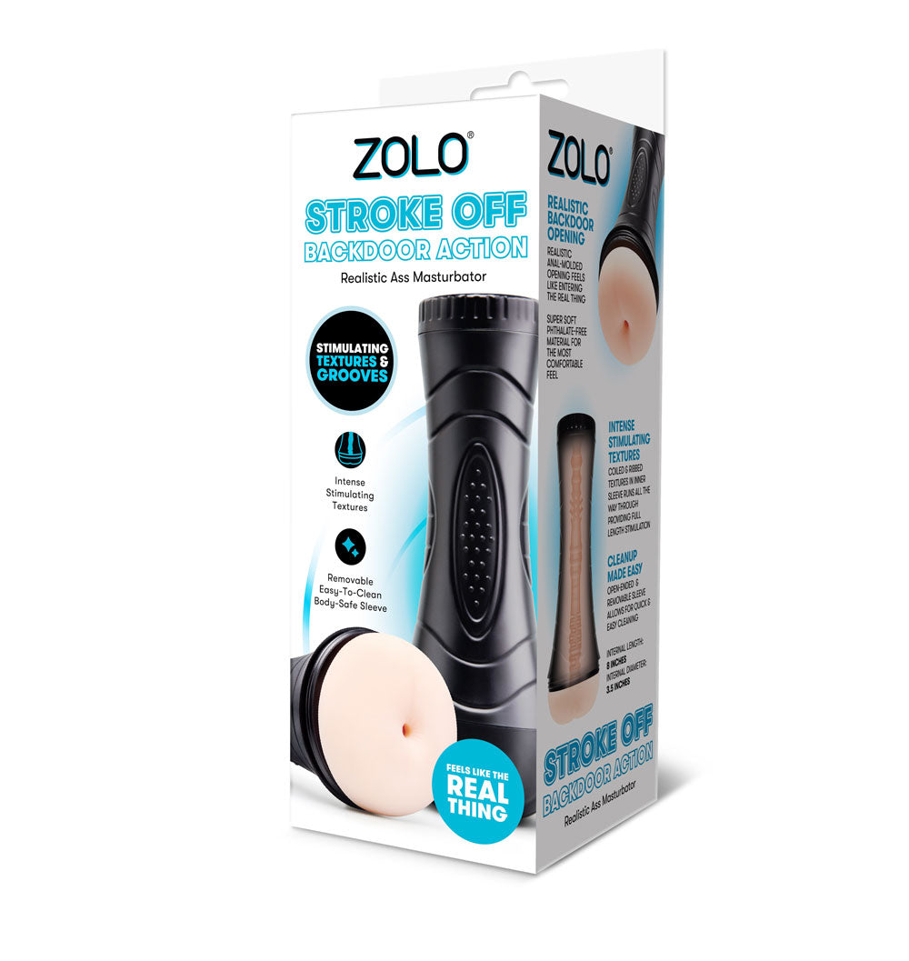 XGEN Stroke Off Backdoor Action – Realistic Male Stroker – Beige
