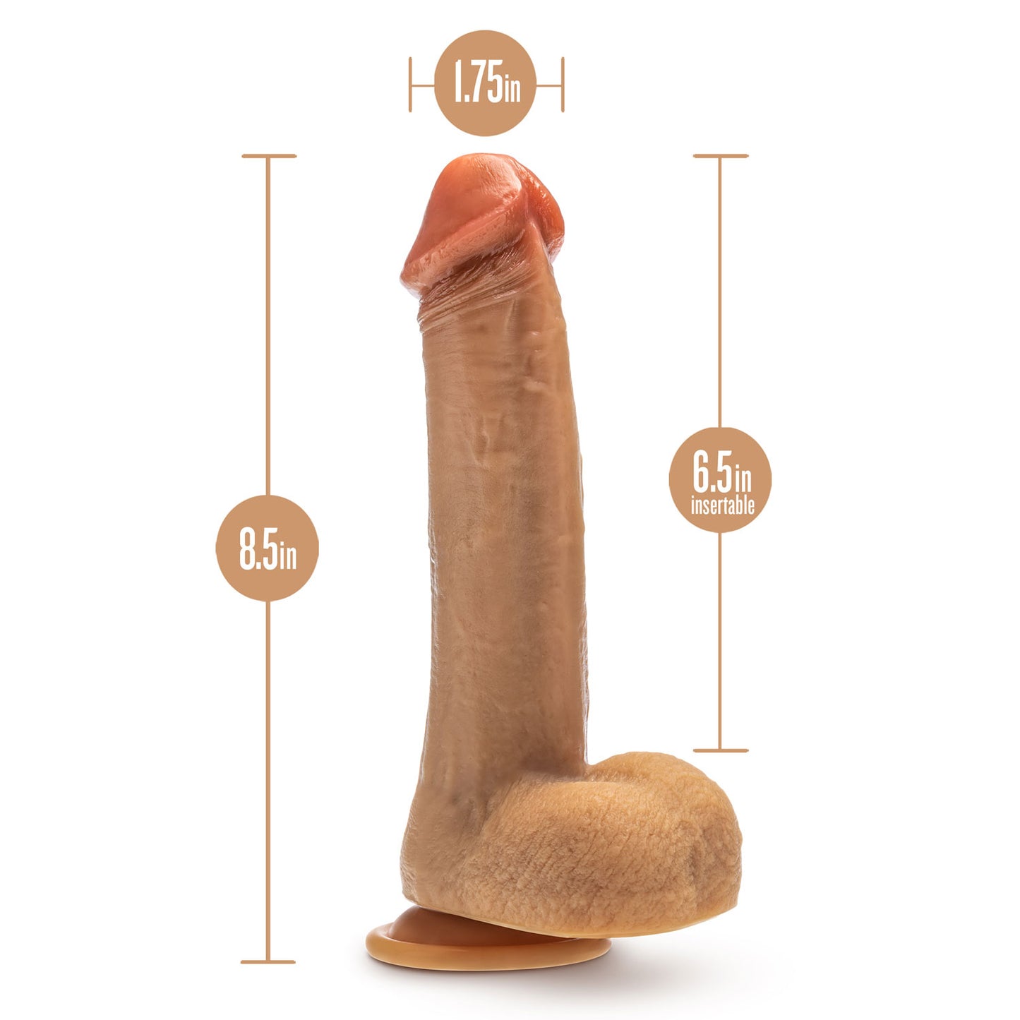 Dr. Phillips 8.5 Inch Thrusting Dildo with Remote Control - Tan
