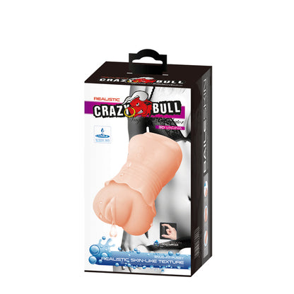Pretty Love Crazy Bull No Lube Masturbator Sleeve - Realistic Pussy - Beige