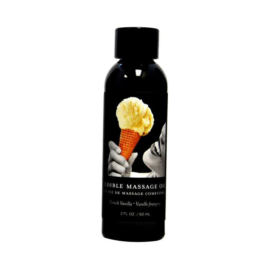 Earthly Body Edible Massage Oil Gift Set – Strawberry, Watermelon, Vanilla – 2 Fl. Oz Bottles