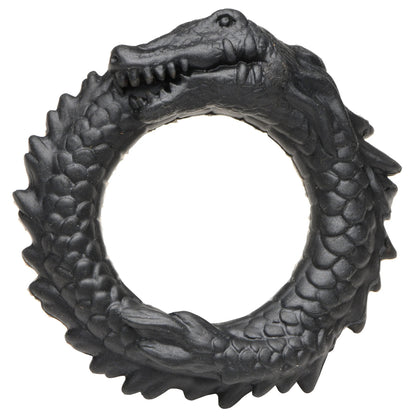 Black Caiman Silicone Cock Ring – Phthalate Free – Black